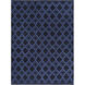 Aztec 132 X 96 inch Navy, Violet Rug