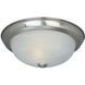 Decorative 2 Light 11 inch Satin Platinum Flushmount Ceiling Light in White Alabaster, Small