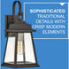 Bainbridge LED 25 inch Oil Rubbed Bronze with Heritage Brass Outdoor Wall Mount Lantern