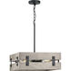 Hemsworth 4 Light 18 inch Textured Black Pendant Ceiling Light
