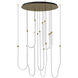 Soleil LED 35.5 inch Natural Aged Brass Multi-Light Pendant Ceiling Light