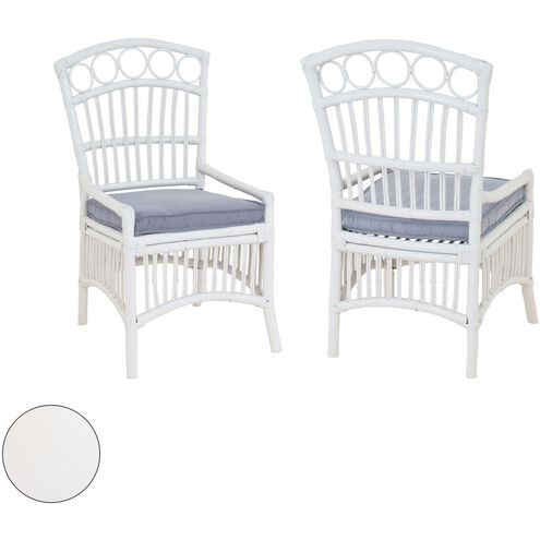 Rattan 18 X 18 inch White Outdoor Cushion, Veranda Chair Cushion