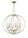 Milania 6 Light 25 inch Antique Brass Chandelier Ceiling Light