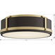 Lynca LED 13.75 inch Legacy Brass and Dark Bronze Flush Mount Ceiling Light