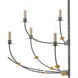 Balladier 12 Light 45.5 inch Hiroshi Gray and Contemporary Gold Leaf Chandelier Ceiling Light