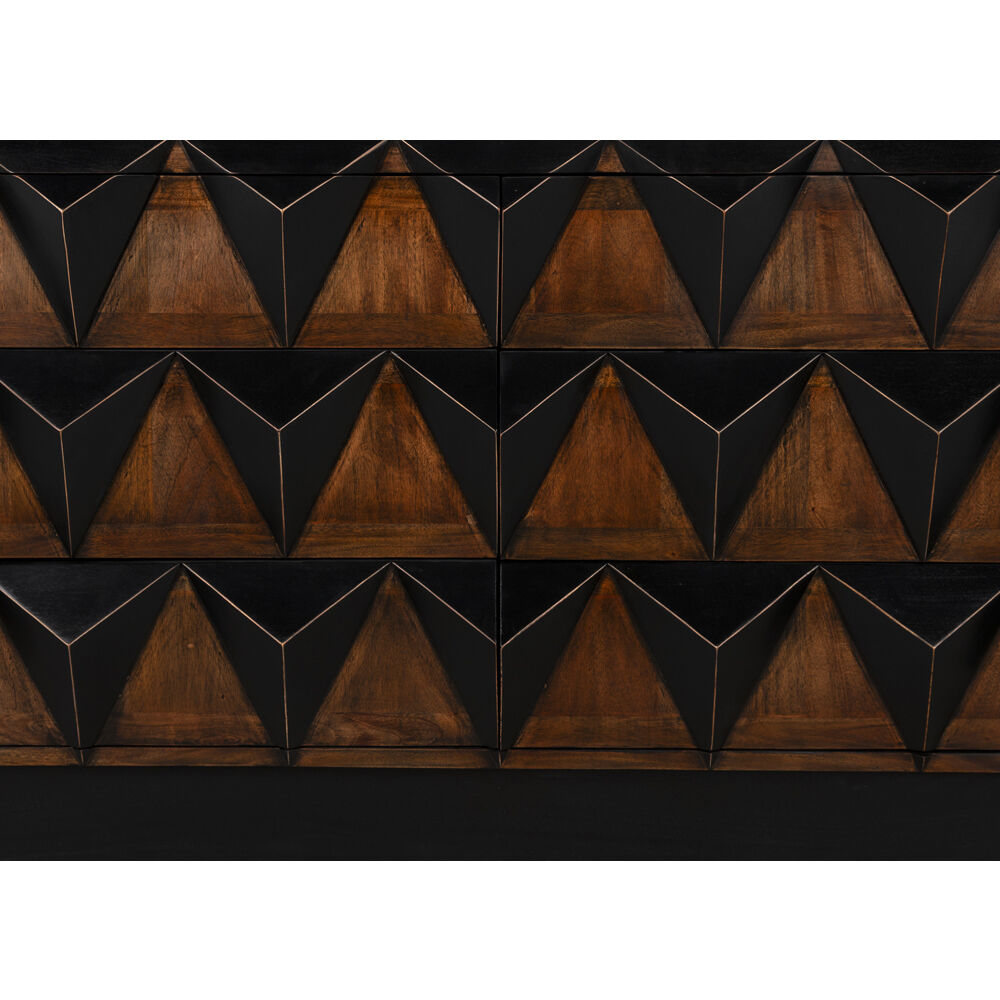 Nigel Hand Rubbed Black and Brown Chest