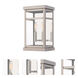 Hopewell 2 Light 12.75 inch Brushed Nickel with Polished Chrome Stainless Steel Reflector Small Outdoor Wall Lantern