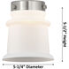 Franklin Restoration Small Canton LED 6.5 inch Brushed Satin Nickel Sconce Wall Light, Franklin Restoration
