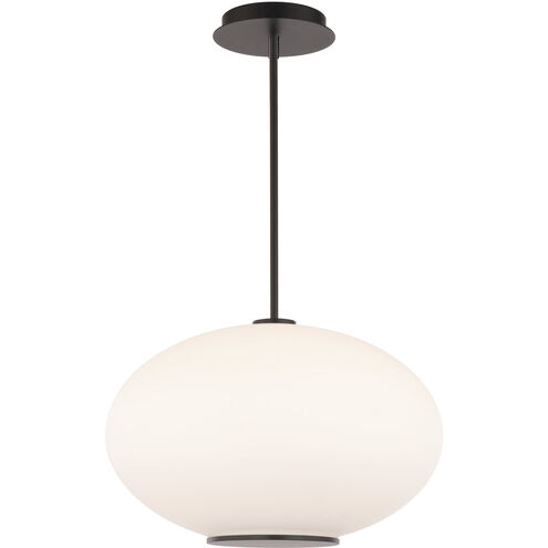 Illusion 1 Light 16 inch Black Pendant Ceiling Light in 3500K
