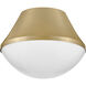 Haddie LED 11 inch Lacquered Brass Foyer Light Ceiling Light, Flush Mount