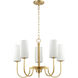 Town and Country 5 Light 27 inch Satin Brass Chandelier Ceiling Light