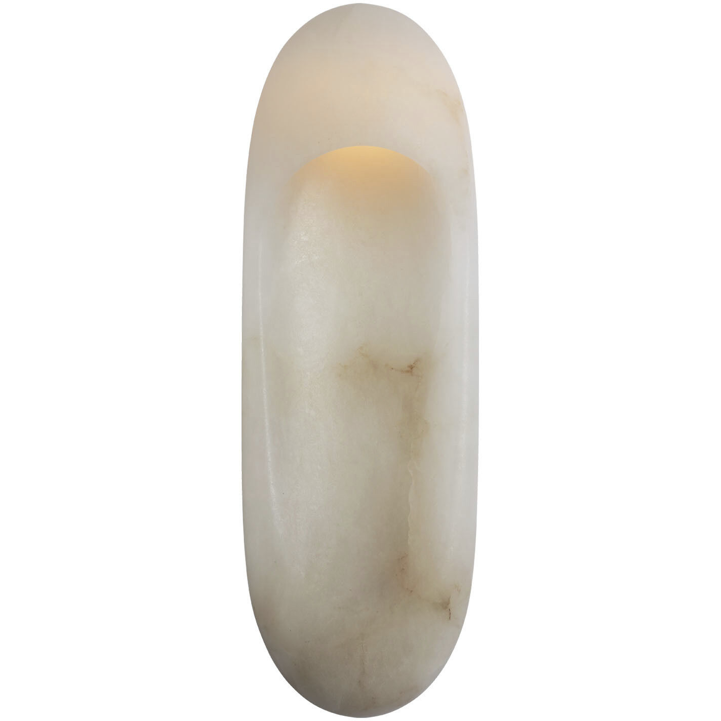 Kelly Wearstler Esculpa LED 6 inch Alabaster and Antique-Burnished Brass Elongated Wall Light