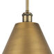 Ballston Cone LED 16 inch Brushed Brass Pendant Ceiling Light