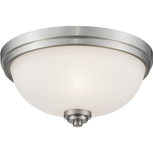 Ashton 3 Light 15 inch Brushed Nickel Flush Mount Ceiling Light in 5.5
