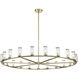Revolve 21 Light 60.38 inch Natural Brass Chandelier Ceiling Light