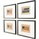 American Flags Blue and Red Framed Art