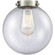 Nouveau 2 Beacon LED 8 inch Oil Rubbed Bronze Mini Pendant Ceiling Light in Seedy