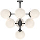 Alora Mood Nouveau 10 Light 34.88 inch Matte Black/Opal Matte Glass Chandelier Ceiling Light