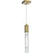 Aurora 1 Light 5 inch Satin Gold Pendant Ceiling Light