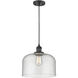 Franklin Restoration Bell 1 Light 12 inch Matte Black Mini Pendant Ceiling Light in Incandescent, Seedy, Franklin Restoration