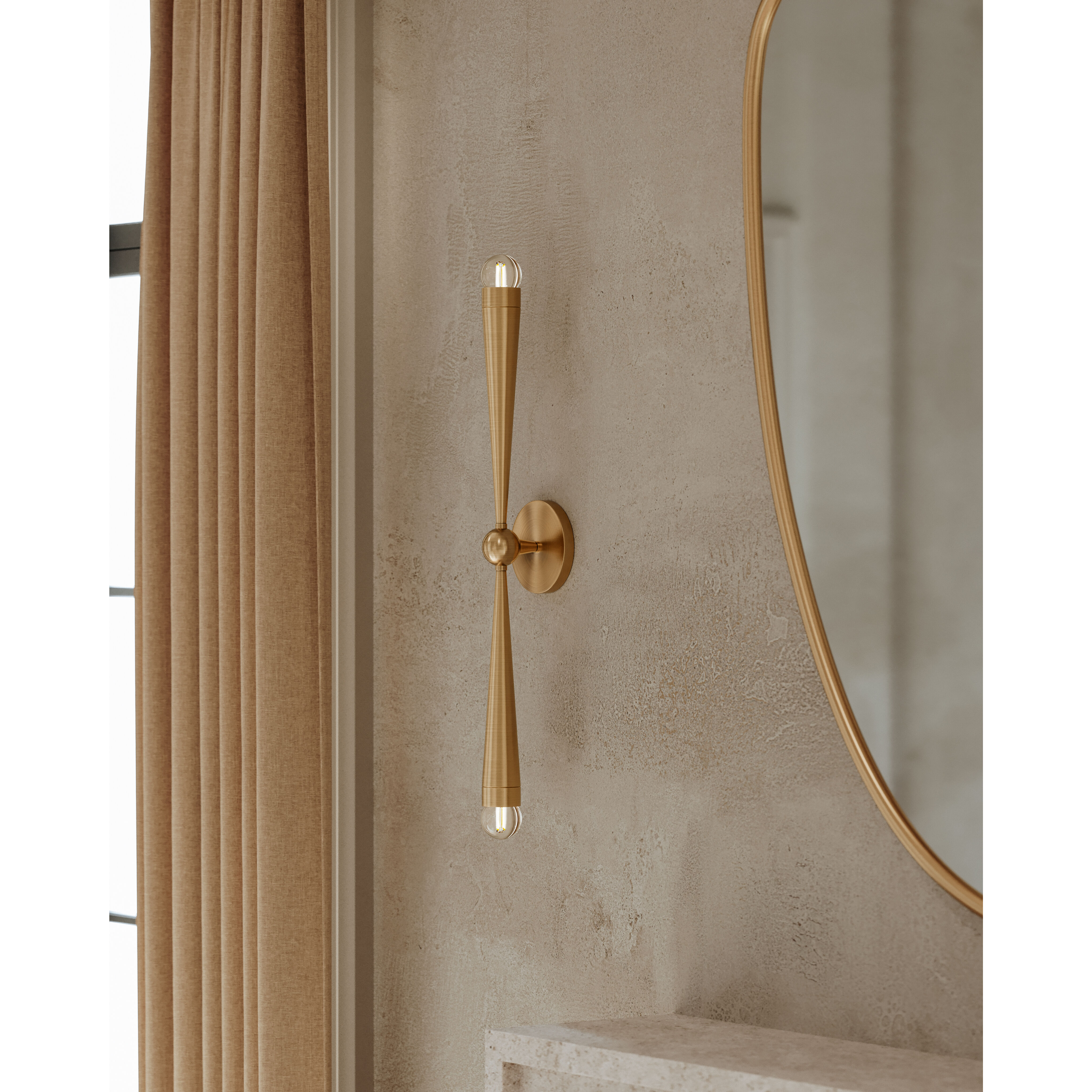 Keanu 2 Light 4.75 inch Patina Brass ADA Wall Sconce Wall Light