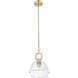 Downtown Urban Hudson 1 Light 8 inch Champagne Bronze Mini Pendant Ceiling Light