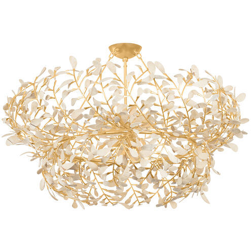 Maybrook 8 Light 40 inch Vintage Gold Leaf Chandelier Ceiling Light