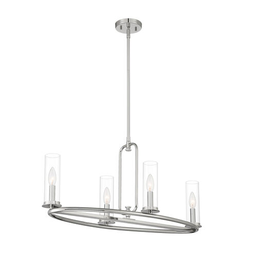 Hudson Heights 4 Light 32 inch Polished Nickel Island Light Ceiling Light