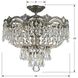 Majestic 3 Light 14 inch Historic Brass Flush/Semi Flush Ceiling Light in Clear Italian