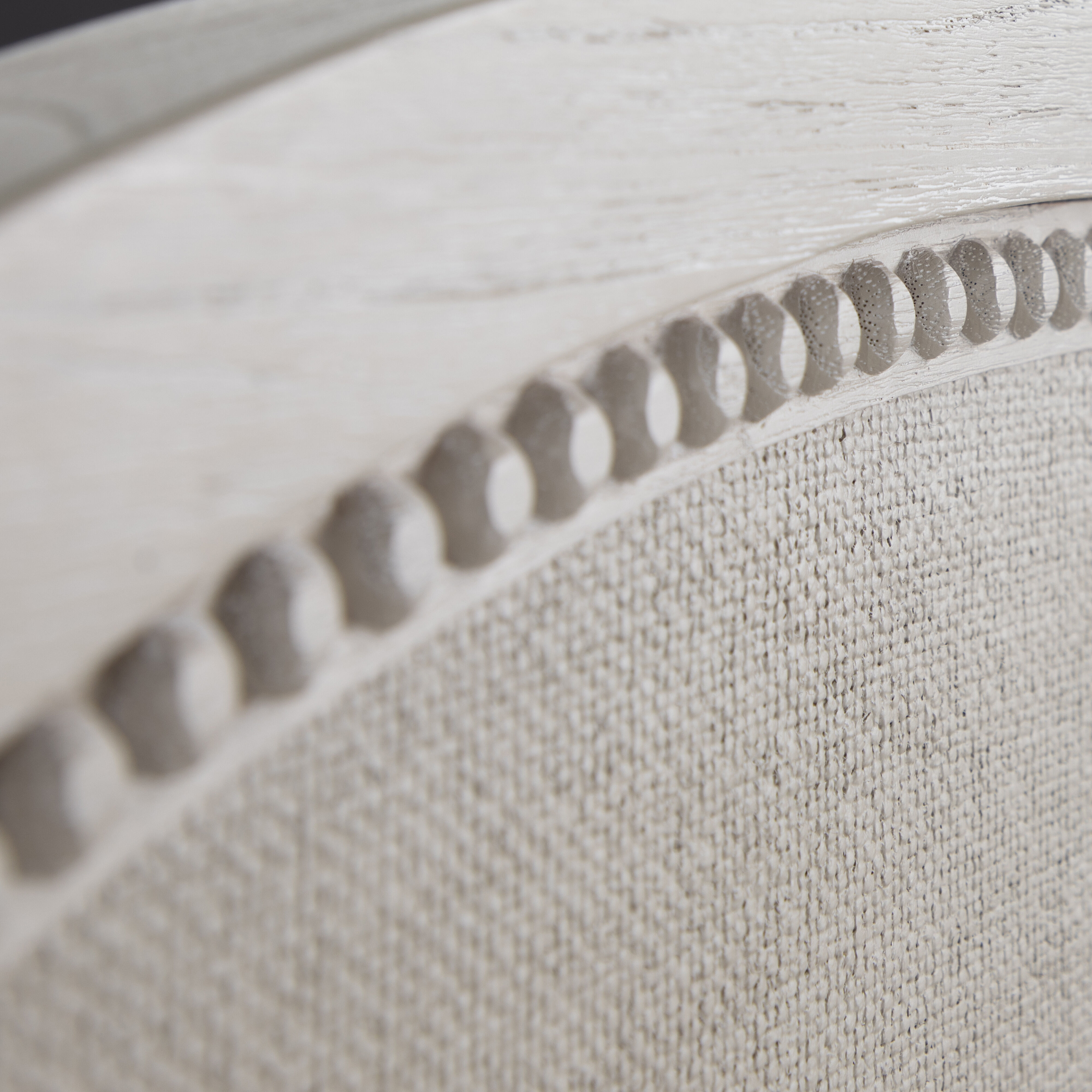 Caroline Cerused White Queen Bed