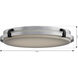 Arclume LED 18.75 inch Chrome and Dark Matte Black Flush Mount Ceiling Light