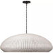Chapman & Myers Kokomo LED 44 inch Bronze Wide Pendant Ceiling Light in Chalk Wicker