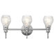 Greenbrier 3 Light 24 inch Chrome Wall Mt Bath 3 Arm Wall Light
