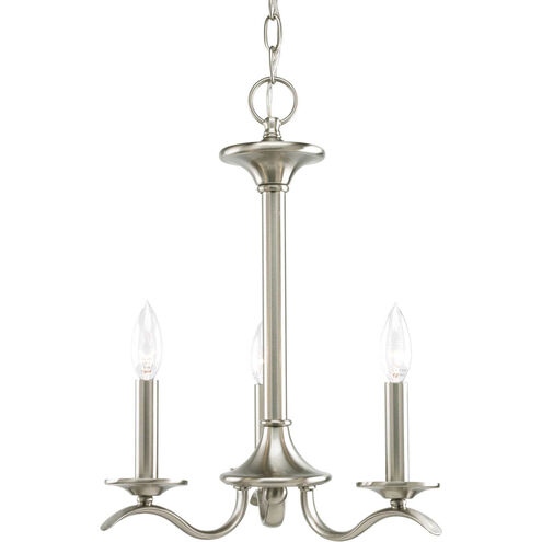 Inspire 3 Light 17 inch Brushed Nickel Chandelier Ceiling Light