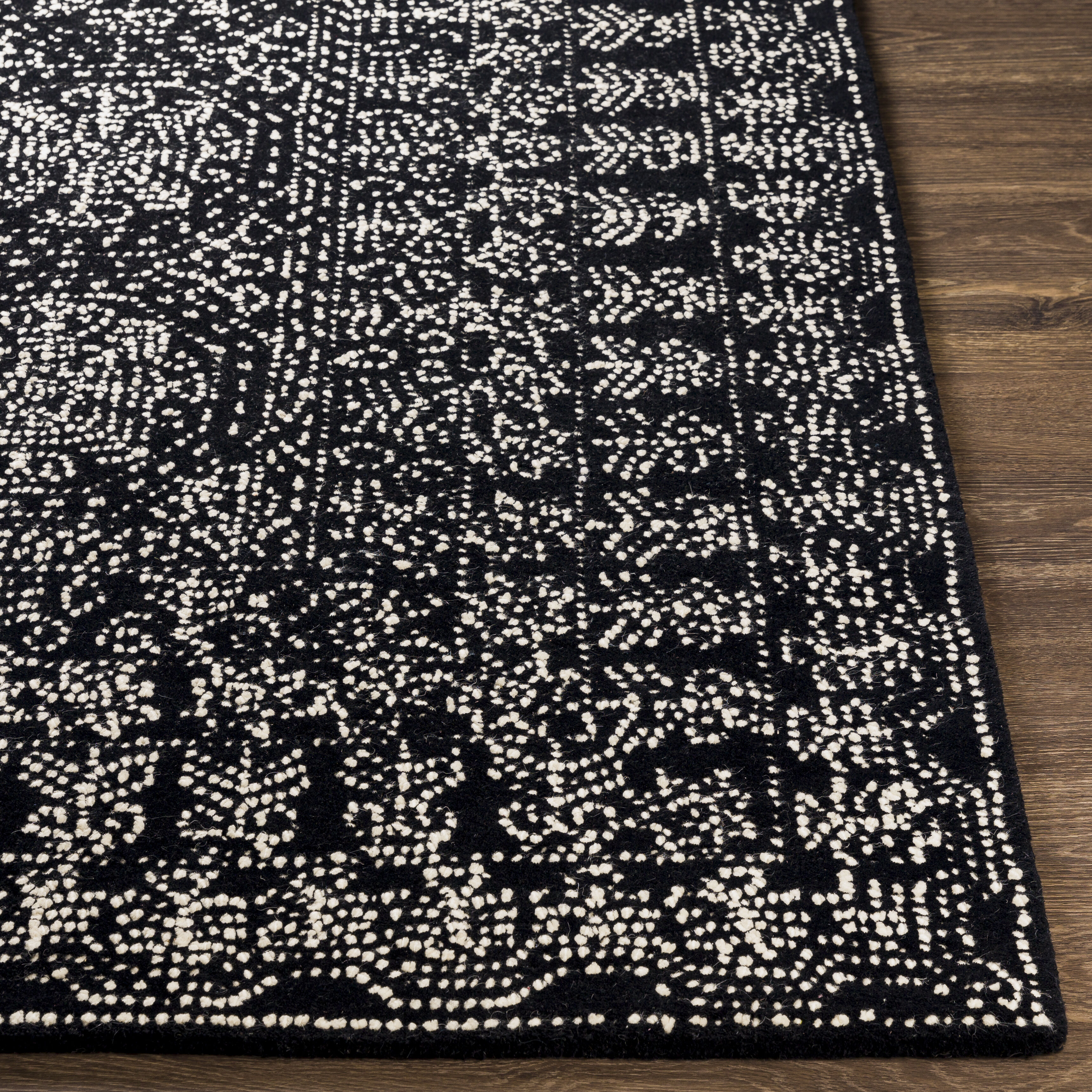 Corfu 36 X 24 inch Black Rug in 2 x 3, Rectangle