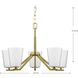 Vertex 5 Light 22.5 inch Brushed Gold Chandelier Ceiling Light
