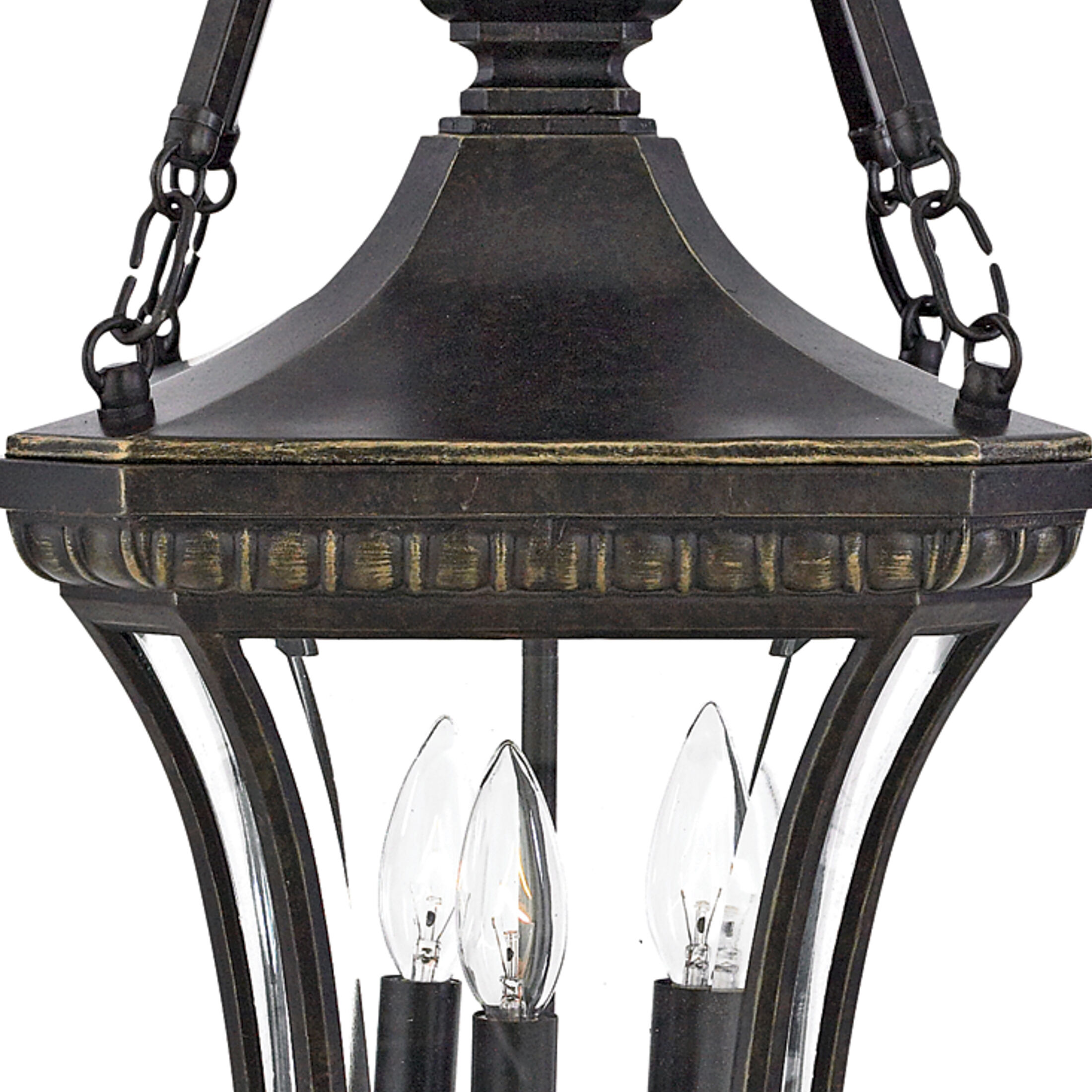 Devon 3 Light 11 inch Imperial Bronze Outdoor Hanging Lantern