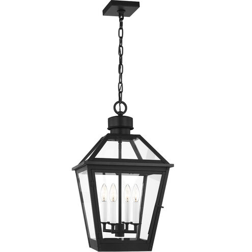 C&M by Chapman & Myers Hyannis 4 Light 13.75 inch Textured Black Outdoor Pendant