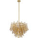 Regent 13 Light 28.25 inch Legacy Brass Chandelier Ceiling Light in Amber Crackled Glass