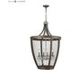 Renaissance Invention 4 Light 23 inch Aged Wood with Weathered Zinc and Clear Chandelier Ceiling Light