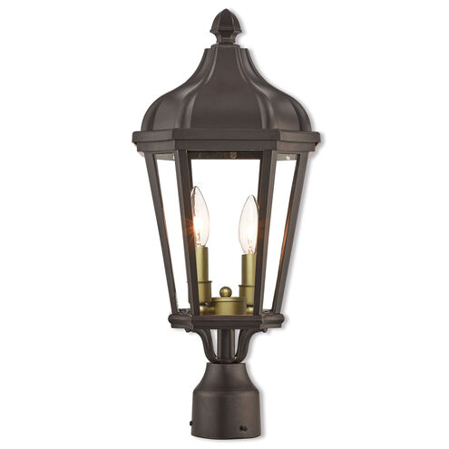 Morgan 2 Light 21 inch Bronze Outdoor Post Top Lantern