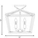 Townsend 4 Light 13 inch Warm Brass Semi-Flush Ceiling Light, Essentials