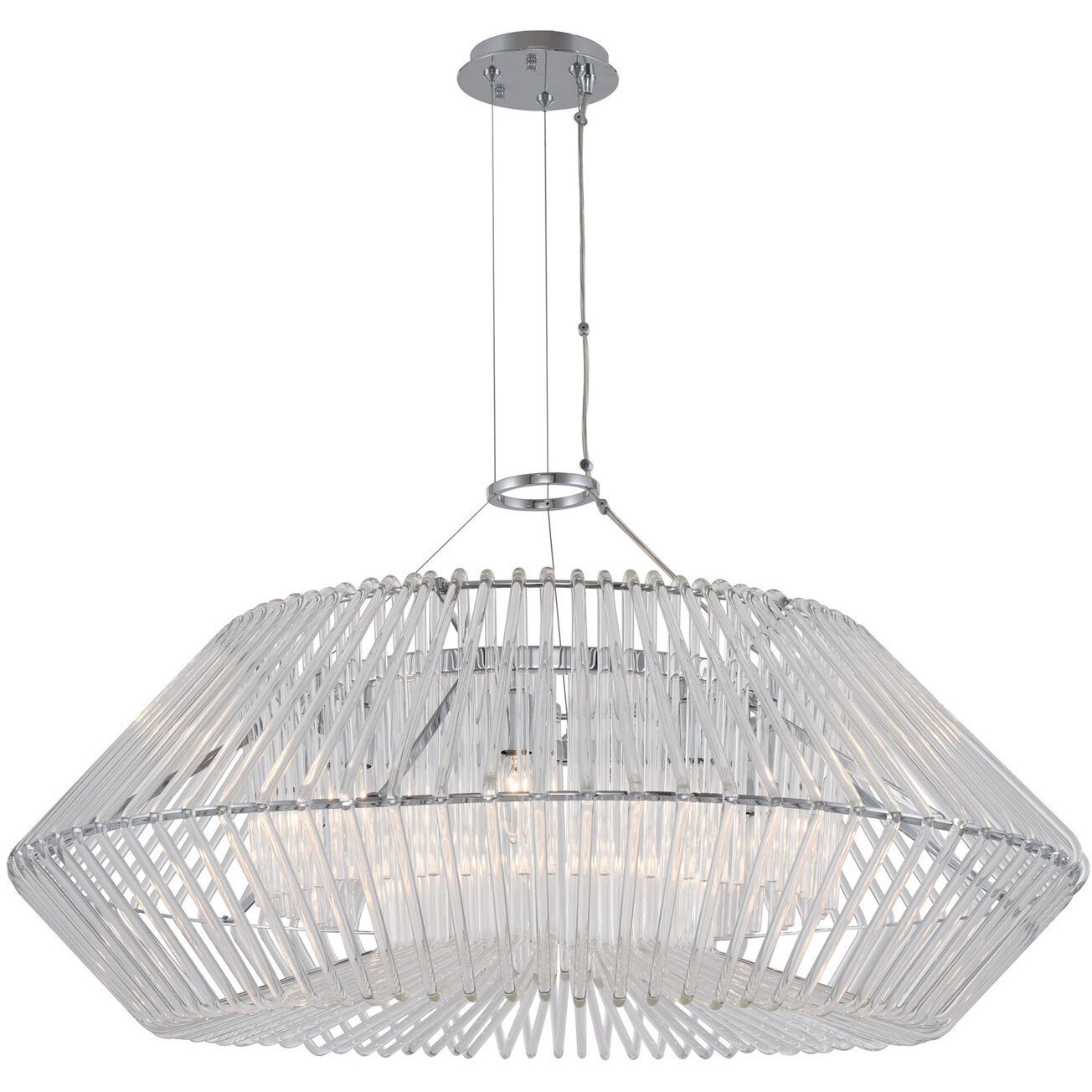 Taza 9 Light 36 inch Chrome Pendant Ceiling Light