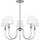 Drew & Jonathan Elsay 5 Light 29.75 inch Brushed Nickel Chandelier Ceiling Light, Medium