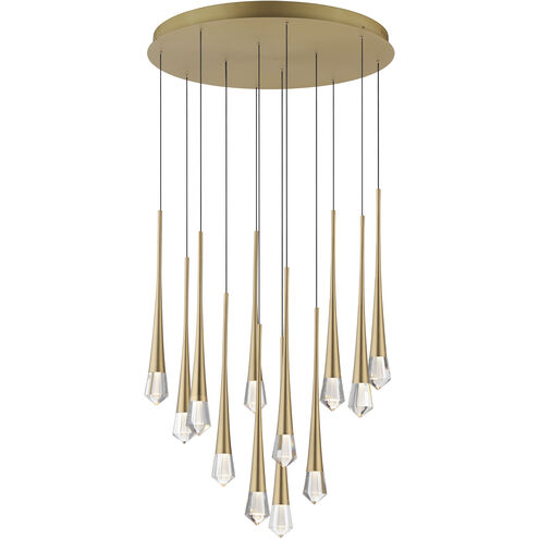 Pierce LED 24.75 inch Gold Multi-Light Pendant Ceiling Light