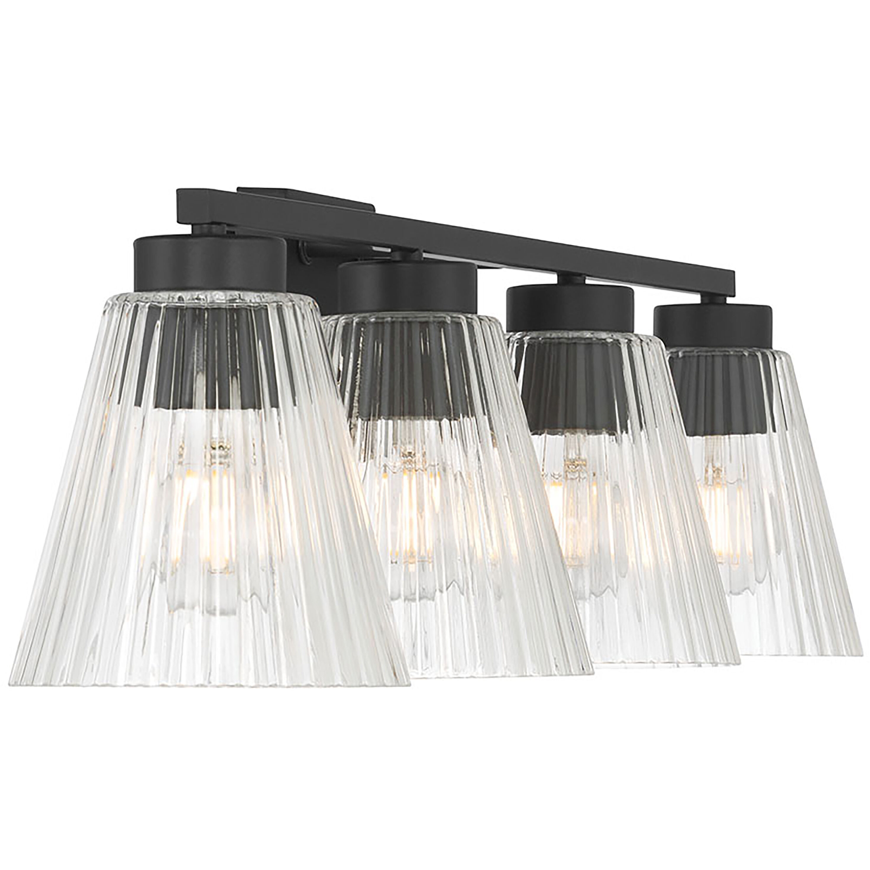 Riville 4 Light 31.75 inch Matte Black Bathroom Vanity Light Wall Light