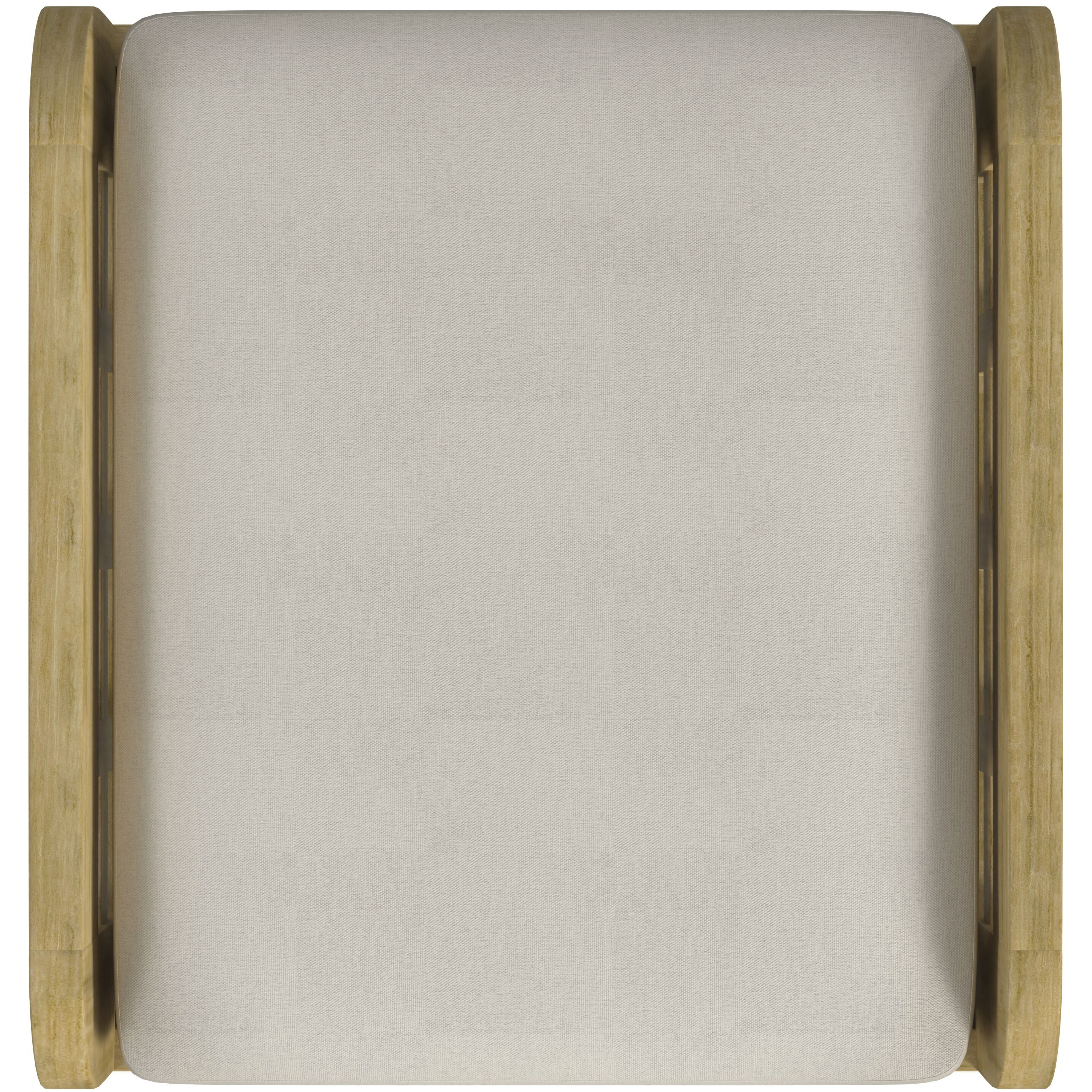 Monhegan Teak Outdoor Ottoman in Light Brown