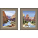 National Parks Multi and Blue and Brown and Green Framed Art