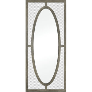 Renaissance Invention 72 X 32 inch Salvaged Gray Oak with Pewter Wall Mirror, Large