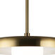 Creston LED 11.88 inch Aged Gold Brass Pendant Ceiling Light